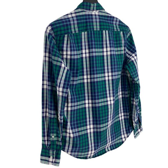 J.CREW RE-IMAGINED Indigo Plaid Tartan Long Sleeve Shirt - Picture 11 of 15